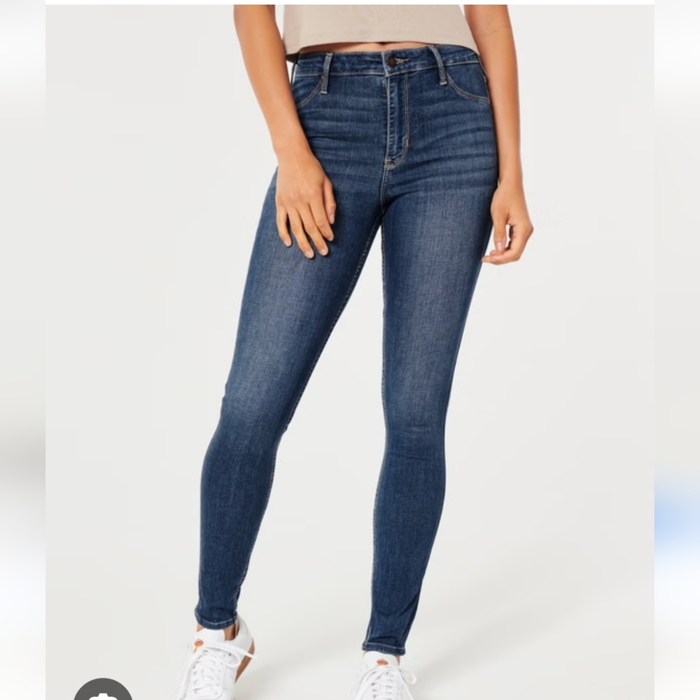 Hollister mid-rise medium blue jegging 13R W31 L28
